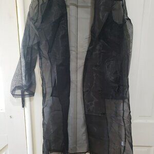 Lot of 2 Womens Sheer Organza Jacket Duster Lightweight See Through Layering XL